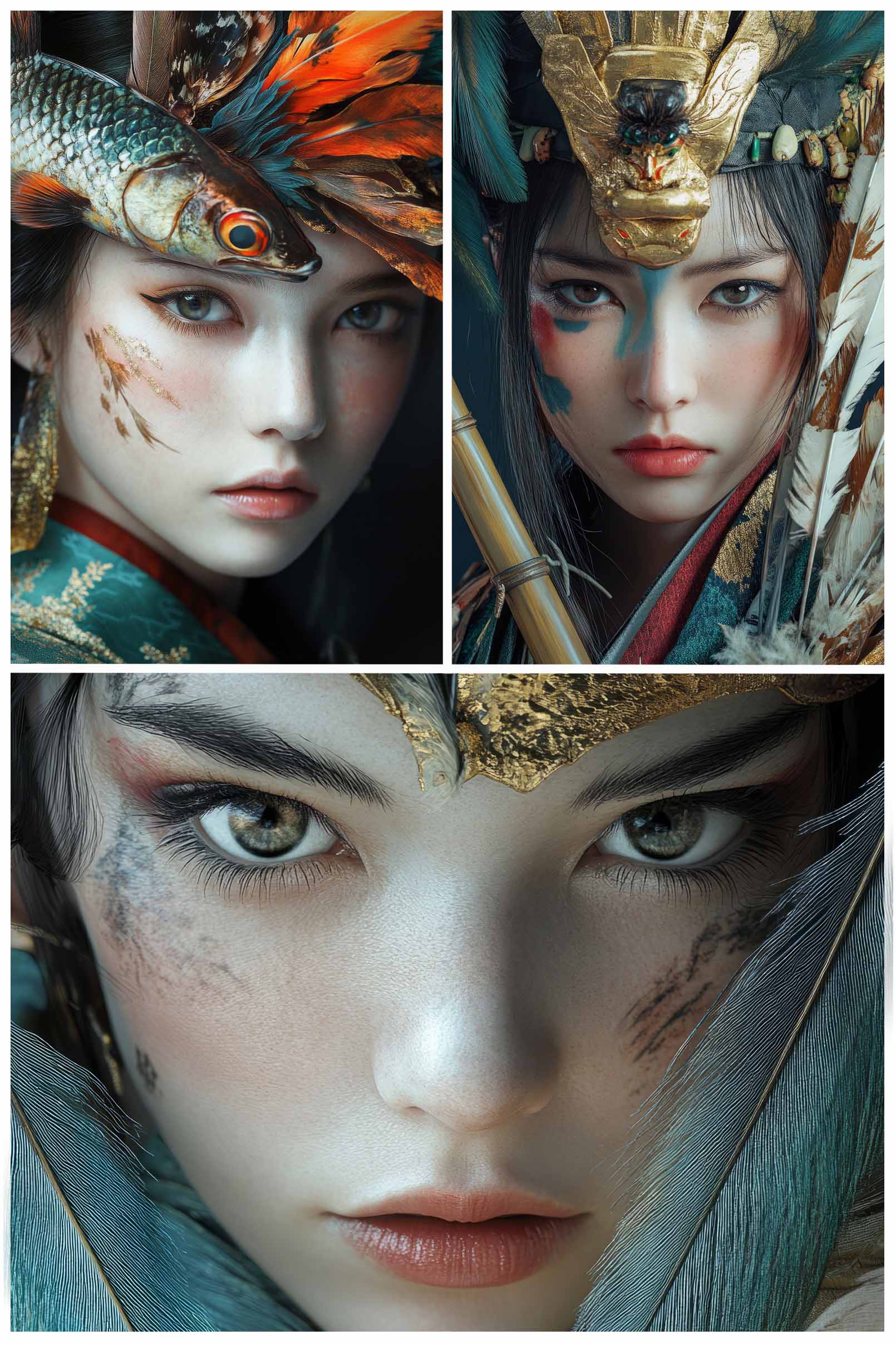 Collage Portraits asianwarrior