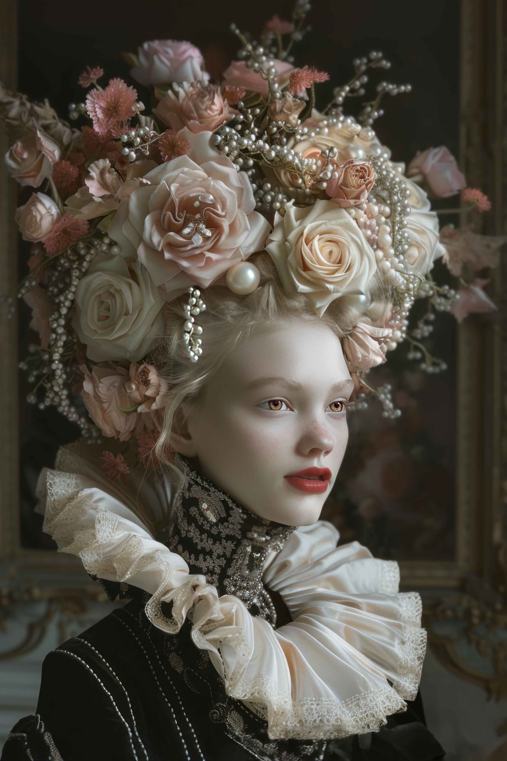 Lady with flowers